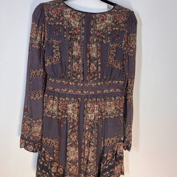 Free People Bridget Floral High-Low Dress in muted Earth tones, XS‎ - Picture 5 of 11